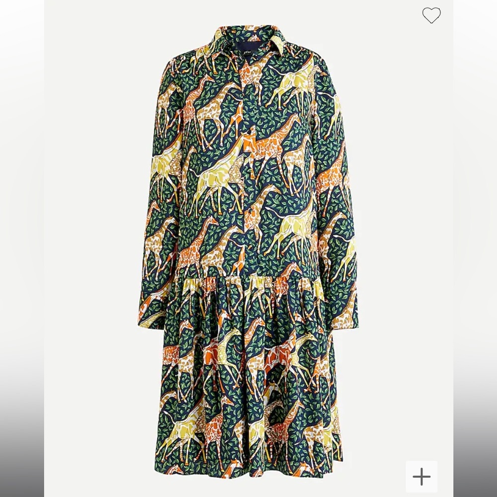 JCrew Shirtdress in Giraffes